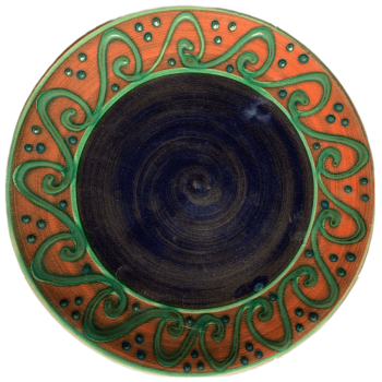 Blue with Green Wave on Watermelon