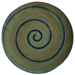 Green with Blue Swirl