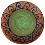 Green with Blue Wave on Watermelon