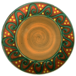 Orange with Green Wave on Watermelon