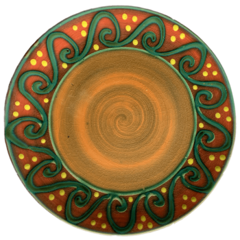 Orange with Green Wave on Watermelon