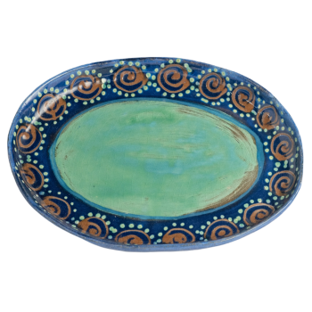 Oval Bread and Butter Platter (6 inch) - Redart Squirl