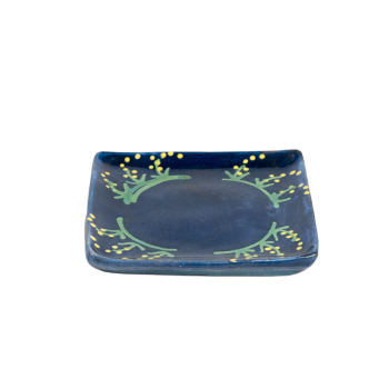Square Bread and Butter Plate (6 inch) - Blue Cornflowers