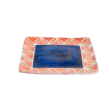 Square Dinner Plate (11 inch) - Watermelon Pea Pods