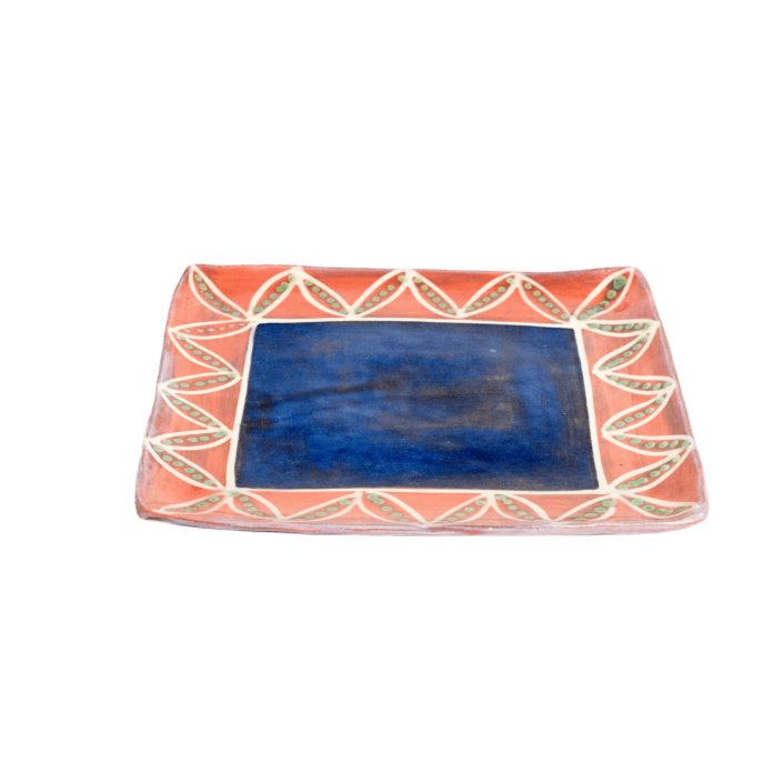 Square Dinner Plate (11 inch) - Watermelon Pea Pods
