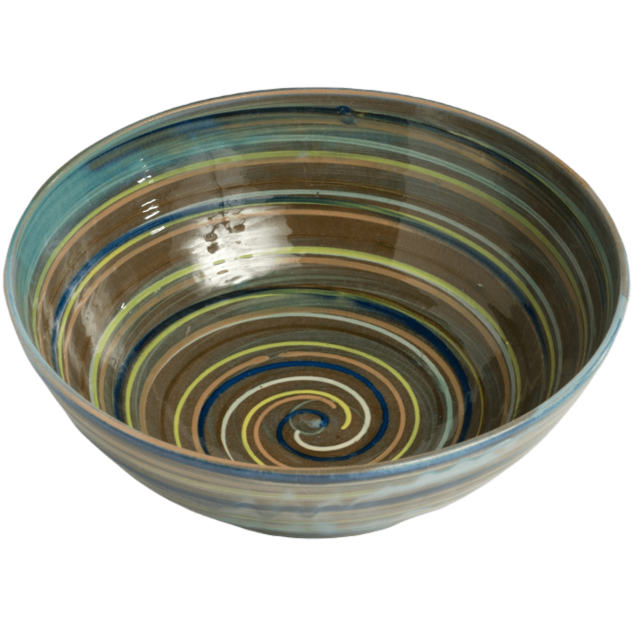 Super Salad Bowl (13 inch) - Green Multiswirl